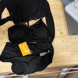 Black USPOLO Bikini Set